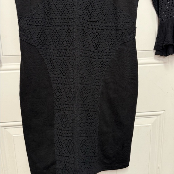 Free People City Girl Boho Dress Crochet Witchy Whimsigoth Fairy Grunge Large - Picture 7 of 8